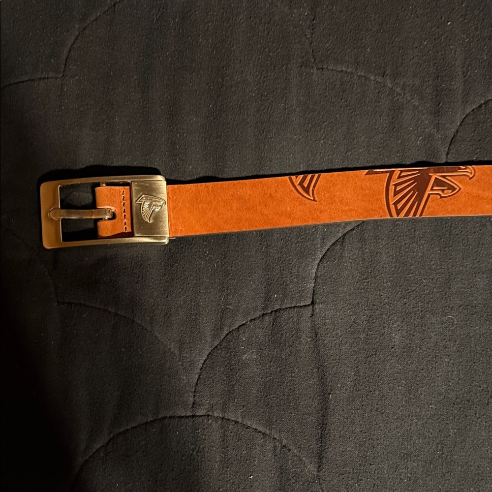 Atlanta falcons brown leather belt